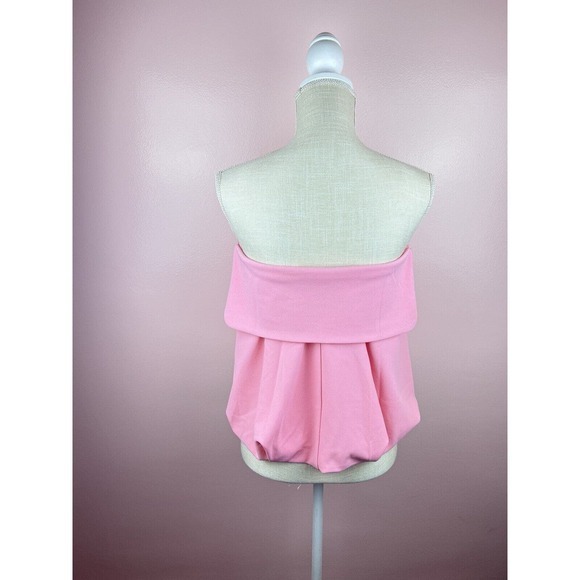 NWT Zara Barbie Pink Tube Top Strapless top/Skirt Bubble Lined Blogger Fav Sz M - Picture 4 of 14